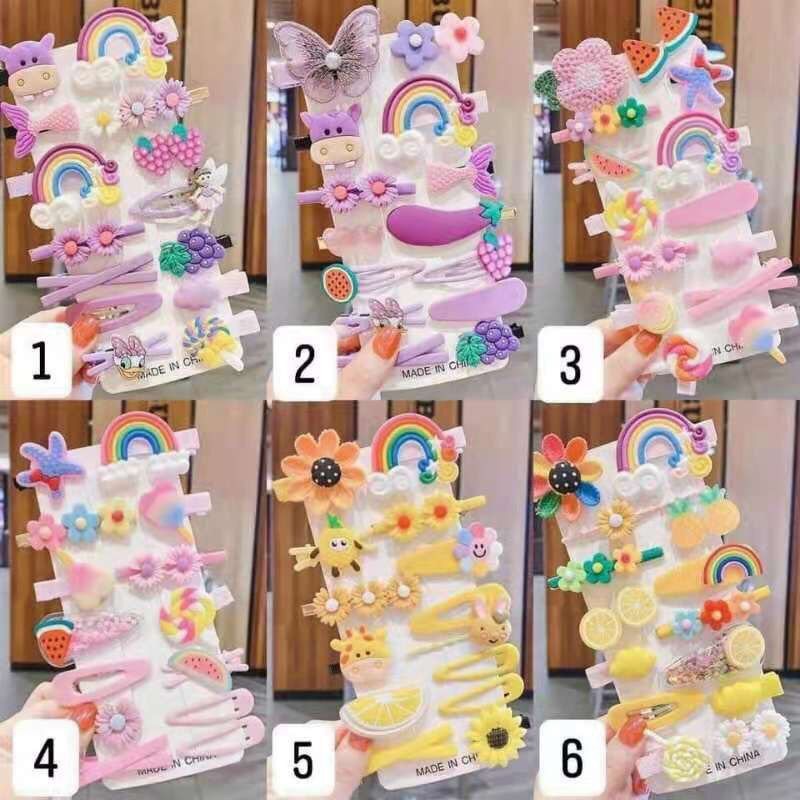 SET 14 KẸP TÓC BÉ GÁI🌸FREESHIP🌸Kẹp Tóc Họa Tiết Hoạt Hình Kiểu Hàn Quốc Dễ Thương Cho Bé