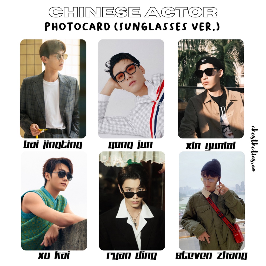 [ CHINA ACTOR ] Ảnh Card Bo Góc Diễn Viên Nam Trung Quốc - Chủ Đề Sunglasses [ PHOTOCARD ]