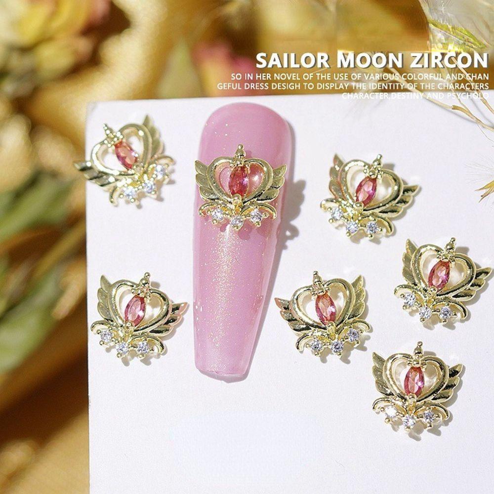 Vật Liệu Trang Trí Móng Tay Hình Thủy Thủ Mặt Trăng Bằng Kim Loại DIY