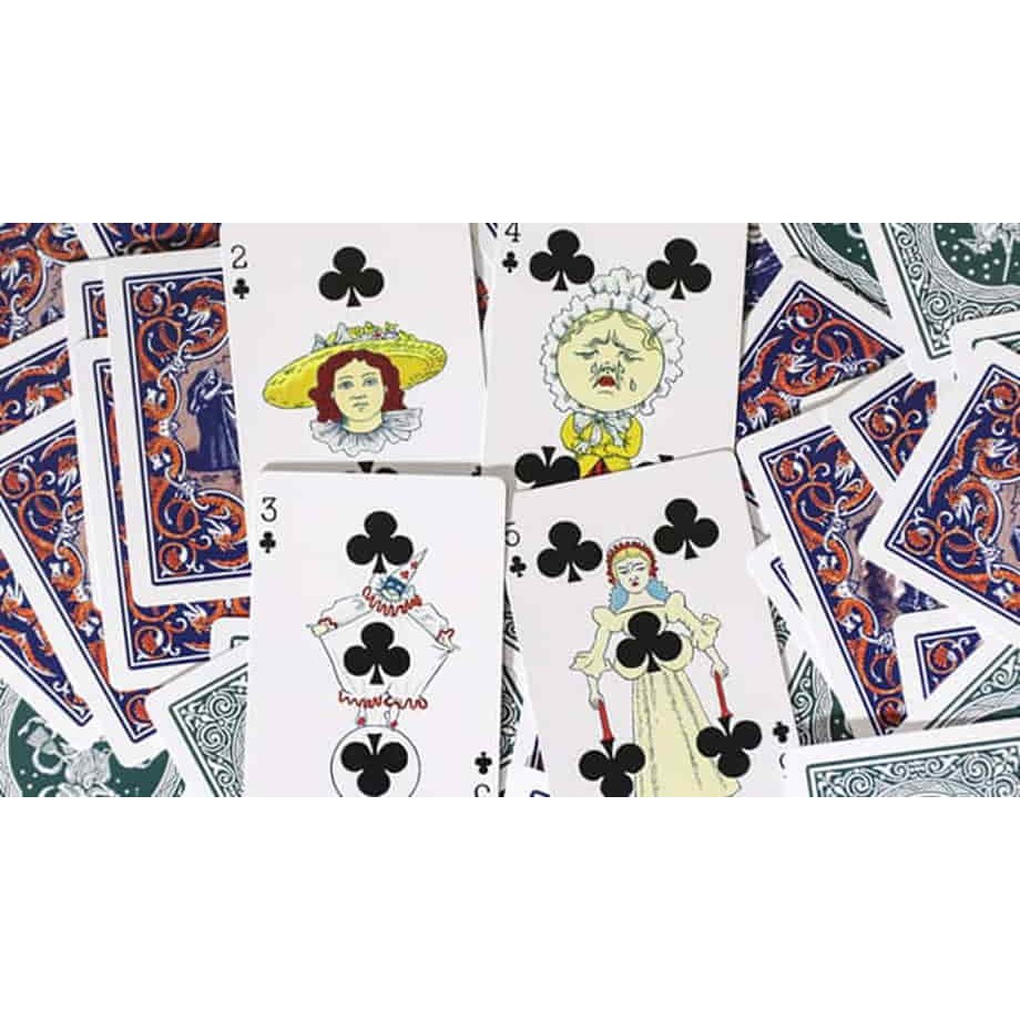 Bài Tây ảo thuật cao cấp chính hãng MỸ: Limited Edition Ye Witches' Silver Gilded Fortune Cards (2 Way Back)(TEAL BOX)