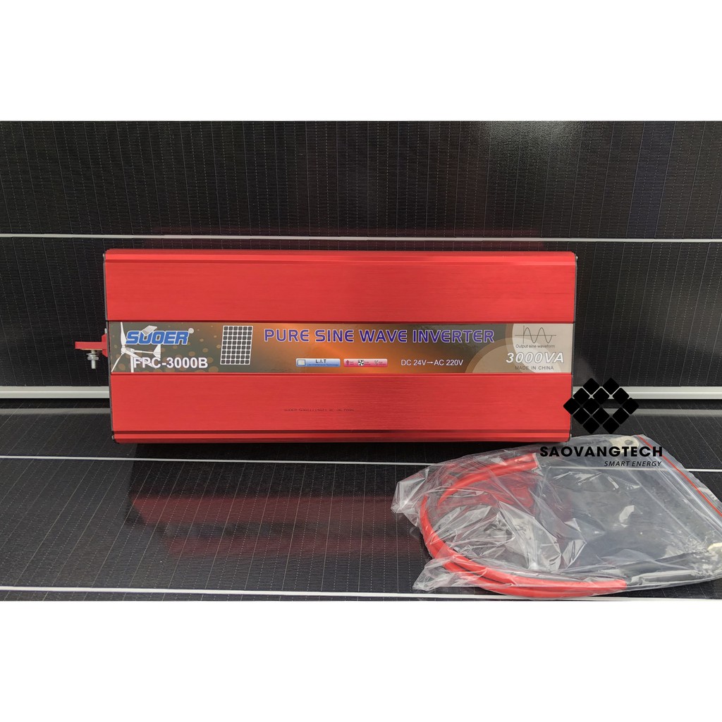 Bộ kích điện sin chuẩn 3000W SUOER - 24V sang 220V - Sóng Sine Chuẩn - Hàng Chính Hãng