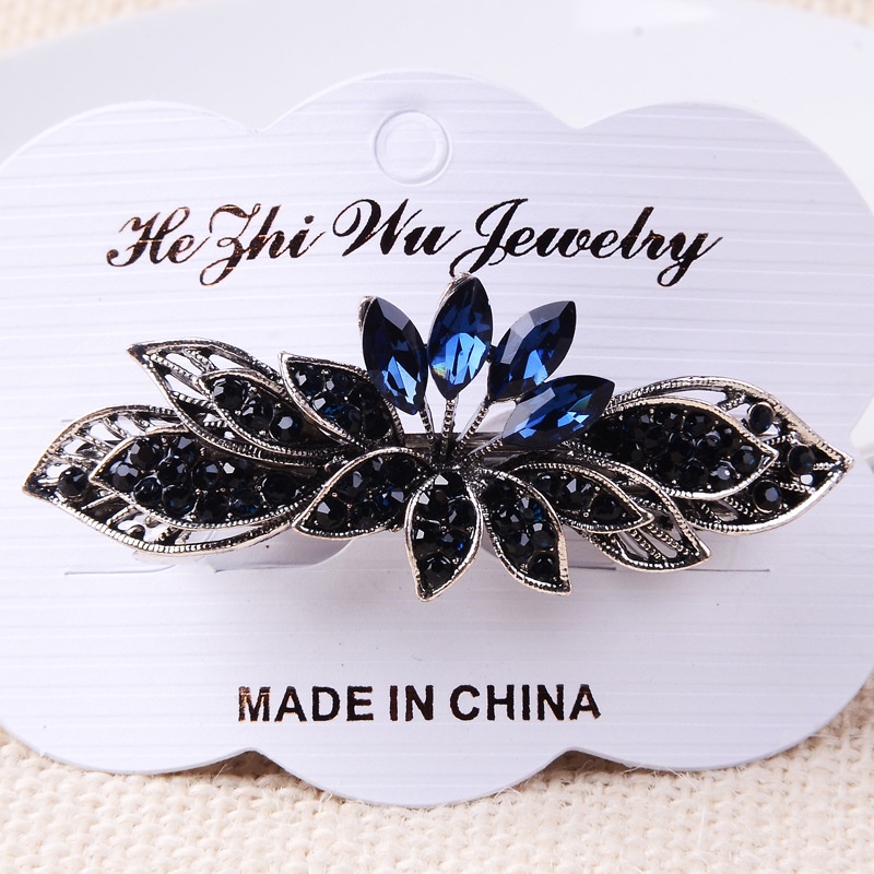 Kẹp Tóc Hình Nơ Đính Đá Phong Cách Vintage