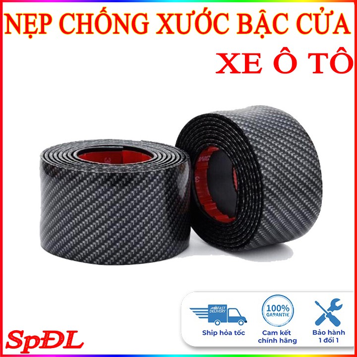 Nẹp chống xước bước chân cửa xe ô tô, tạo điểm nhấn và bảo vệ bậc cửa xe, nẹp carbon chống xước