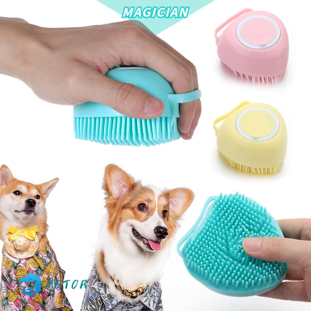 Bàn chải tắm bằng silicon nhiều màu sắc cho thú cưng