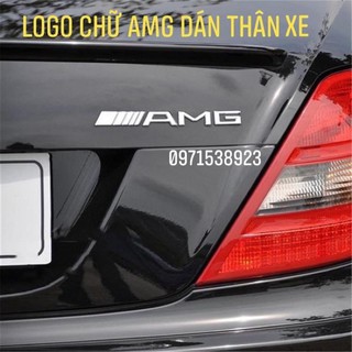 logo chữ nổi AMG dán đuôi xe Mercedes