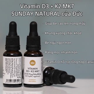 [Hàng xách tay Đức] Hàng Đức đủ Bill Vitamin D3+K2 MK7