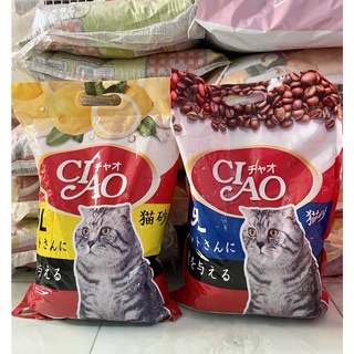 Cát vệ sinh cho mèo CIao bao 9L 4kg siêu khử mùi Ít bụi vón cục tốt