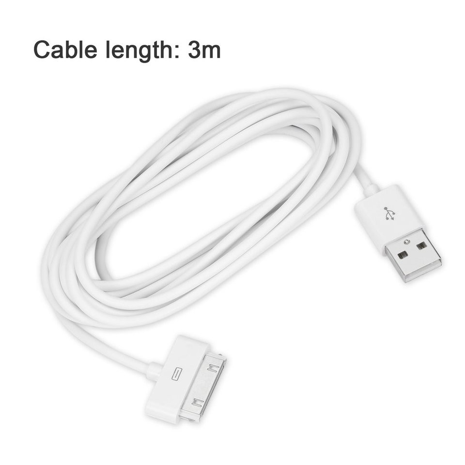 Dây cáp sạc USB, sync dữ liệu tương thích với iPad 2/3 Iphone 4/4S/3G, iPod