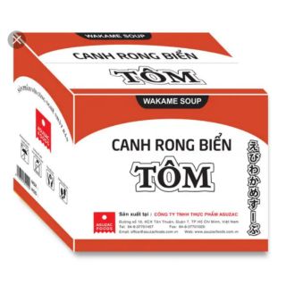 Canh rong biển tôm bầm nhật bản asuzac thùng 12 hộp / 120 gói