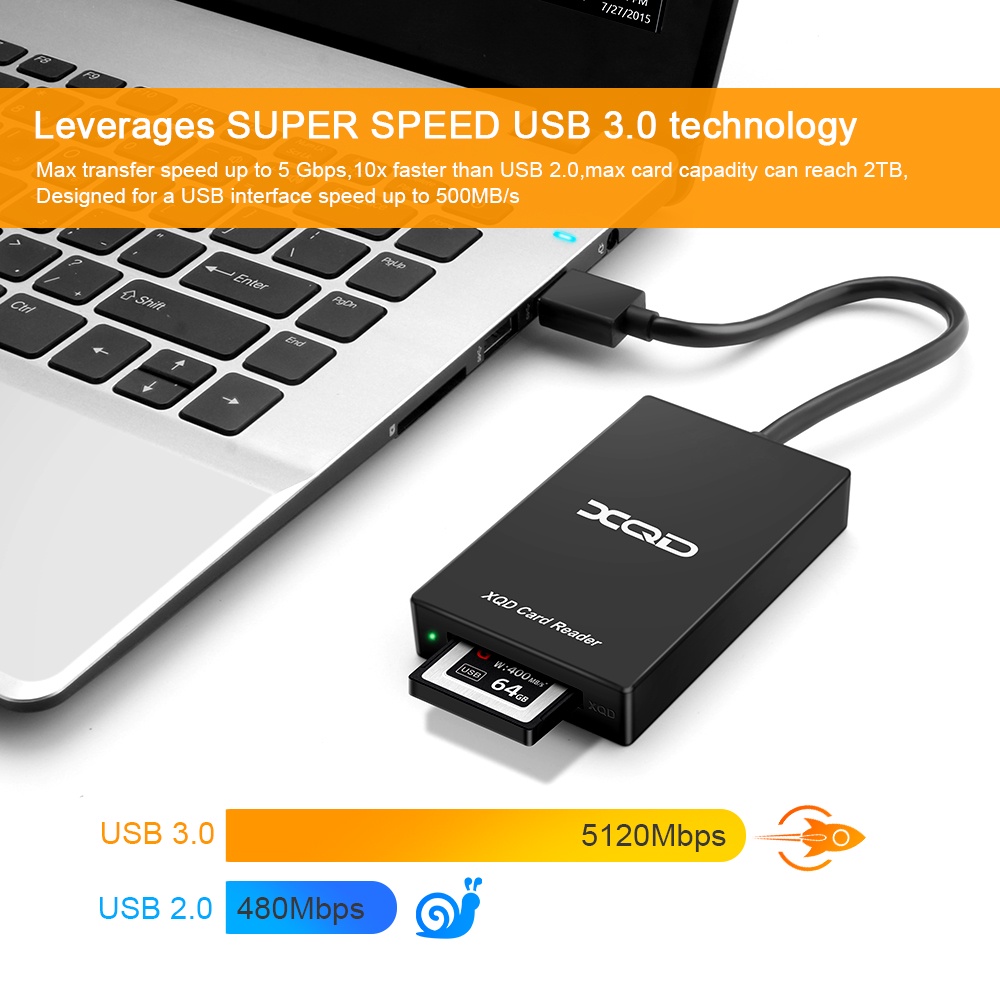 SONY Đầu Đọc Thẻ Nhớ Rocketek USB 3.0 XQD Cho Windows / Mac OS