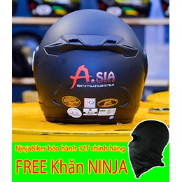 Nón bảo hiểm 3/4 ASIA M168 tặng khăn Ninja