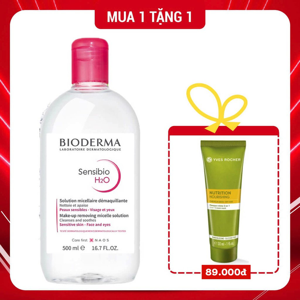 Nước Tẩy Trang Bioderma Sensibio/Sebium Pháp 500ml