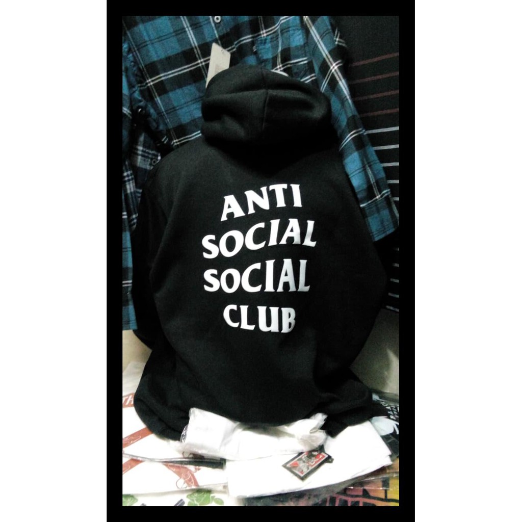 ANTI SOCIAL SOCIAL CLUB Áo Hoodie In Chữ Anti Social Club 'Real Cá Tính