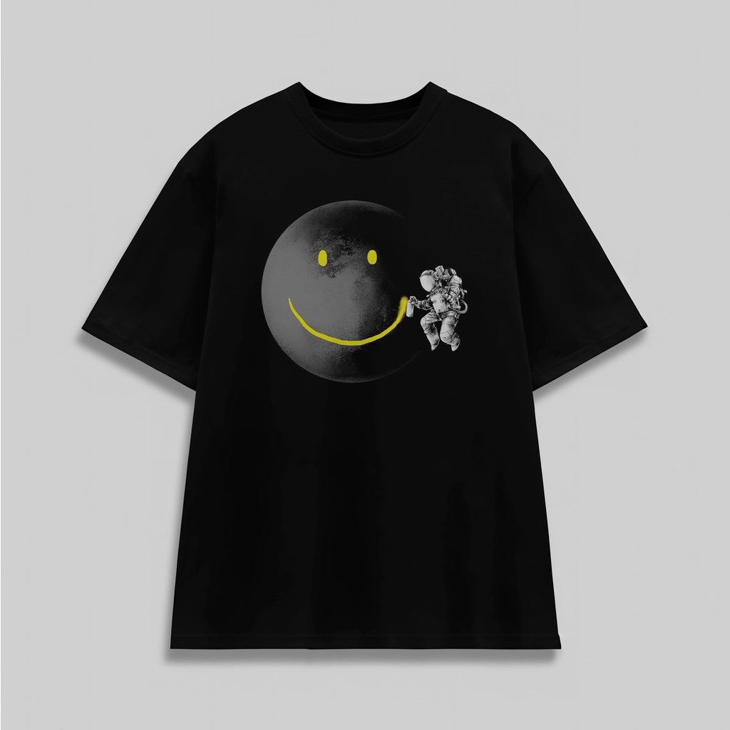 Áo thun tay lỡ Unisex Lowkey Astronaut Smile Tee 100%COTTON - LOWKEYBOIZ Brand Chính Hãng L011TDN
