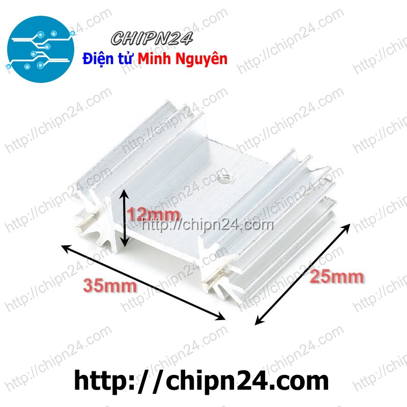 [2 CÁI] Tản nhiệt TN21 34x25x12MM TRẮNG