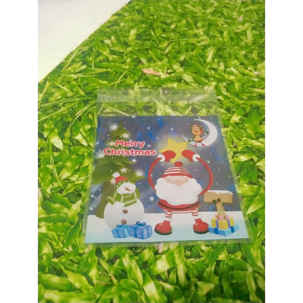 10 cái túi dán bánh quy Noel ⚡ CAO CẤP ⚡ túi đựng bánh quy giáng sinh đơn giản tiện lợi dễ sử dụng
