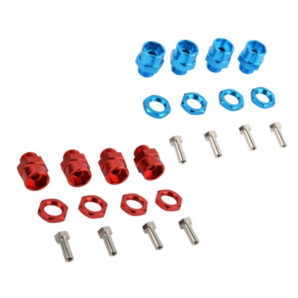 Bộ 4 ốc vít bánh xe lục giác 12mm 17mm 15mm bằng kim loại cho xe hơi điều khiển RC 1/10