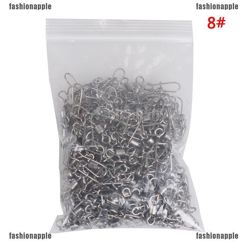 ❀❀ Fad Set 200 Móc Nối Mồi Câu Cá Xoay Được Bằng Thép Không Gỉ