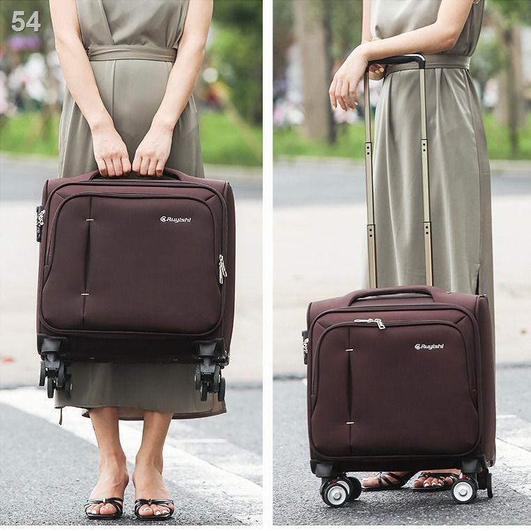 （Hộp kéo）Vali nhỏ 18 inch dành cho nam và nữ có túi xách 16 Xe đẩy kinh doanh vải Oxford ngang khẩu