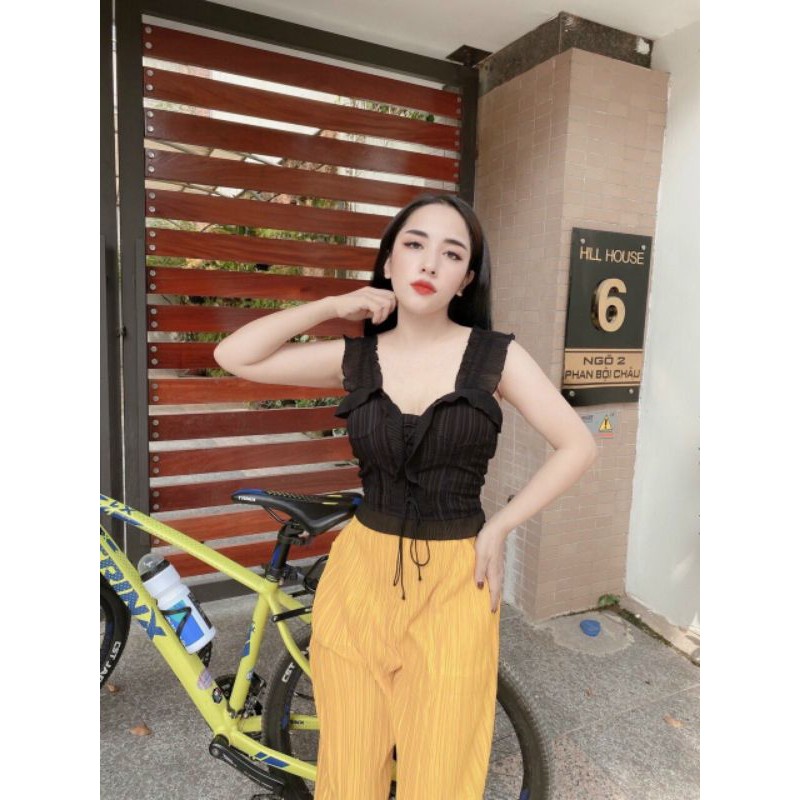 Áo 2 dây bèo dây rút hàng QC