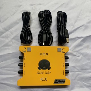 [Mã ELMS05 giảm 5% đơn 300K] Bộ sound card hát thu âm livestream XOX K10-Bản mới nhất kèm dây live+lấy nhạc