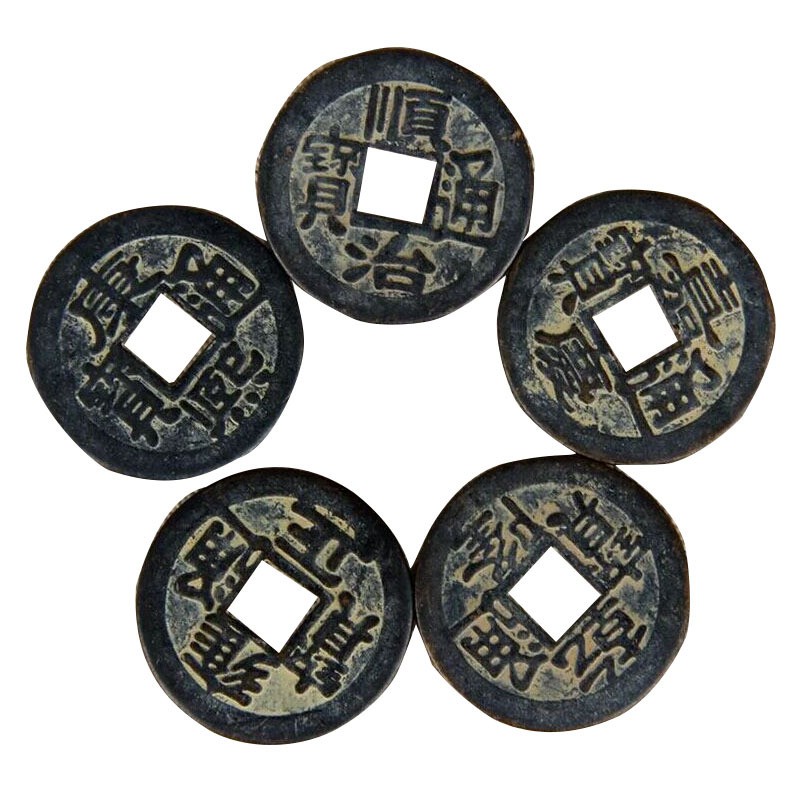 Bộ 3 đồng tiền xu cổ Càn Long gieo quẻ kinh dịch bằng đồng đen