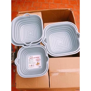 Bộ rổ 2 lớp Việt Nhật (3 rổ 3 chậu)