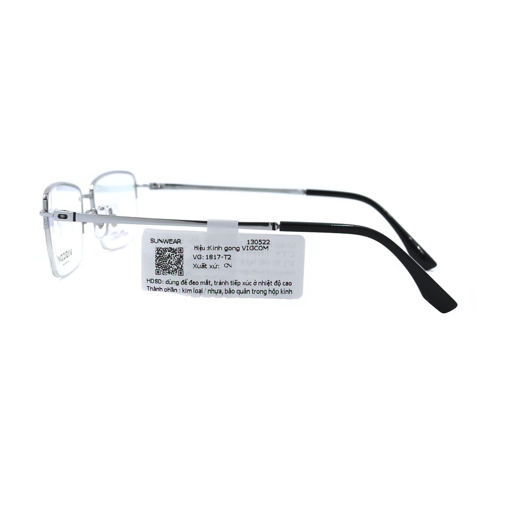 Gọng kính nam nữ thời trang Vigcom VG1817 T2 nhiều màu chính hãng, thiết kế dễ đeo bảo vệ mắt