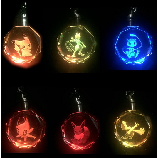 Hoạt Hình Móc Khóa Hình Pikachu Có Đèn Led Dễ Thương