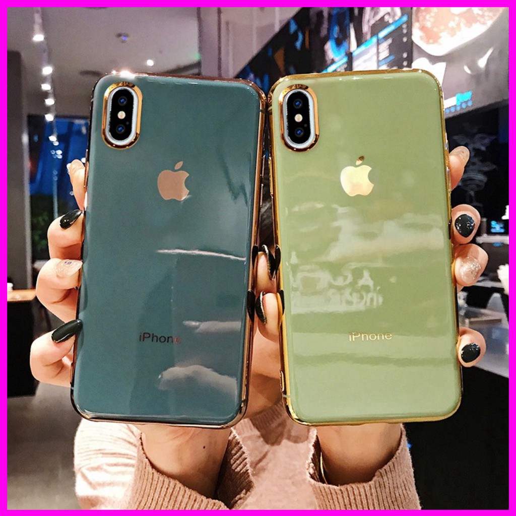 Ốp iphone - Ốp lưng Logo táo viền vàng 5/5s/6/6s/6plus/6s plus/7/8/7plus/8plus/x/xs/xs max/11/11pro max -NGOC LINHMOBILE
