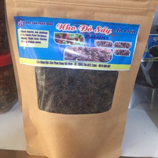 Nho đỏ Phan Rang sấy khô nguyên chất còn hạt gói 250 gr