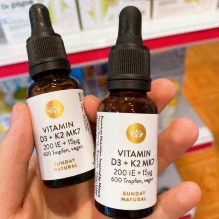 Vitamin D3 K2 Mk7 Sunday Natural 20ml Đức