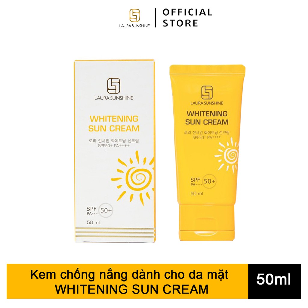 Kem chống nắng dành cho da mặt Laura Sunshine Whitening Sun Cream Nhật Kim Anh SPF50+ PA++++ 50ml