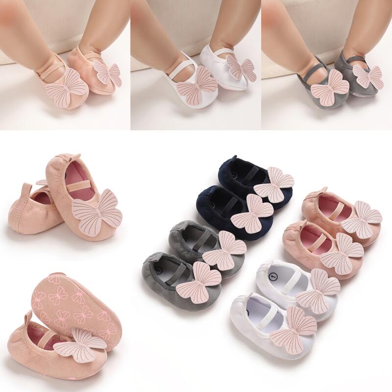 Giày Công Chúa Chống Trượt Cho Bé Gái Sơ Sinh Từ 0-18 Tháng Tuổi