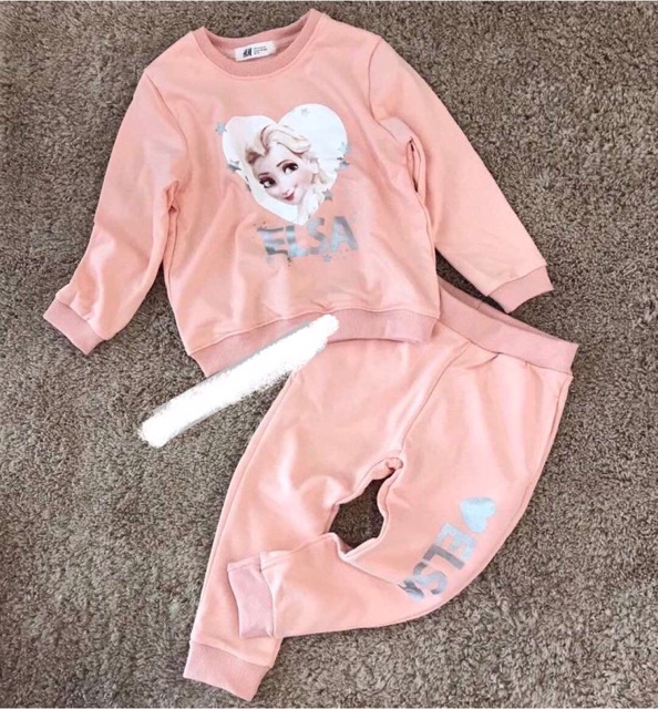 Bộ nỉ HM Elsa bé gái