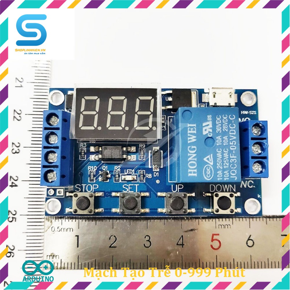 Mạch Tạo Trễ 0.1-999 Phút M610  Module Delay Mạch Rửa Tay Mạch Trẽ HW-521 ShopLinhKienM2M