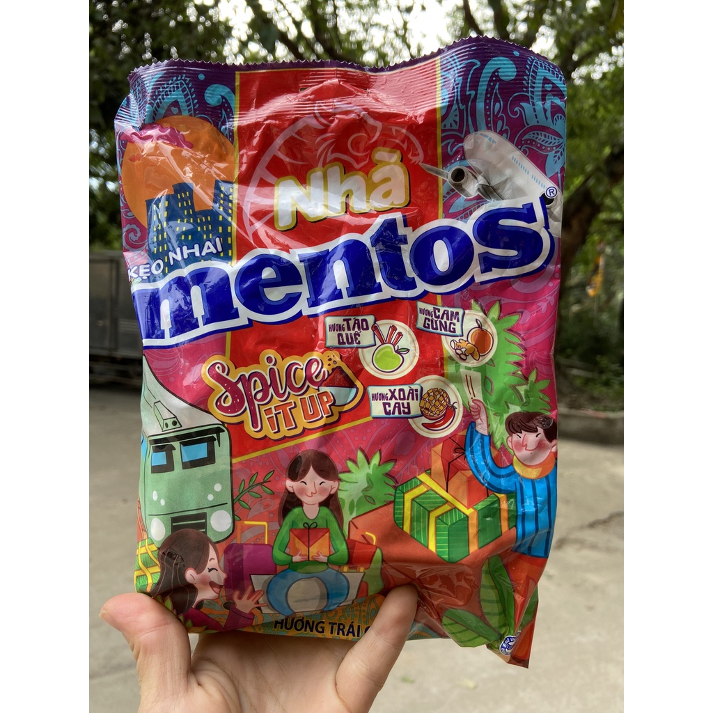 KẸO NHAI MENTOS HƯƠNG TRÁI CÂY GÓI 297G