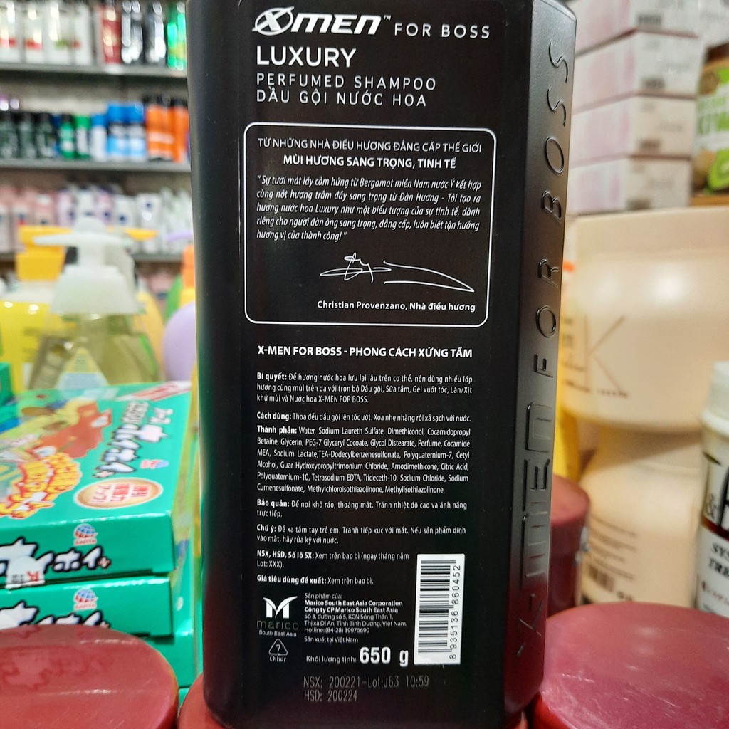 Dầu Gội Nước Hoa Xmen For Boss Luxury 650ml