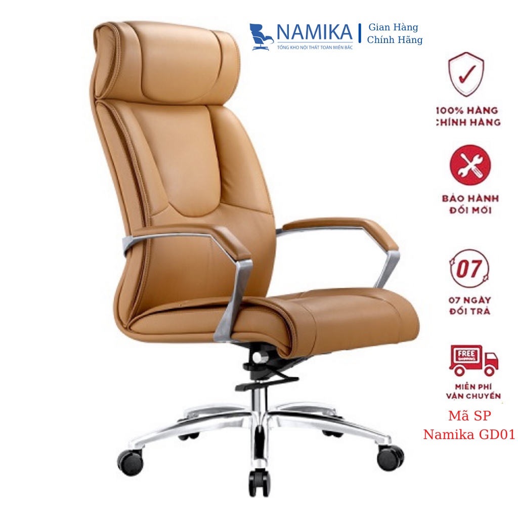 Ghế lãnh đạo NAMIKA GD01 ghế da văn phòng cao cấp chính hãng
