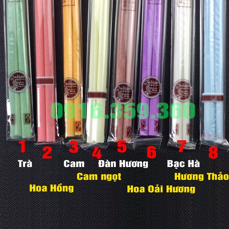 Nến xông tai đủ màu 1 đôi