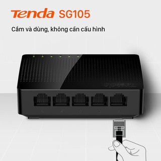 Tenda Bộ chia mạng Switch SG105 5 cổng Gigabit - Hãng phân phối chính thức