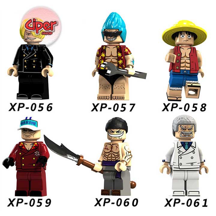 Bộ 6 nhân vật lắp ráp One Piece - XP056