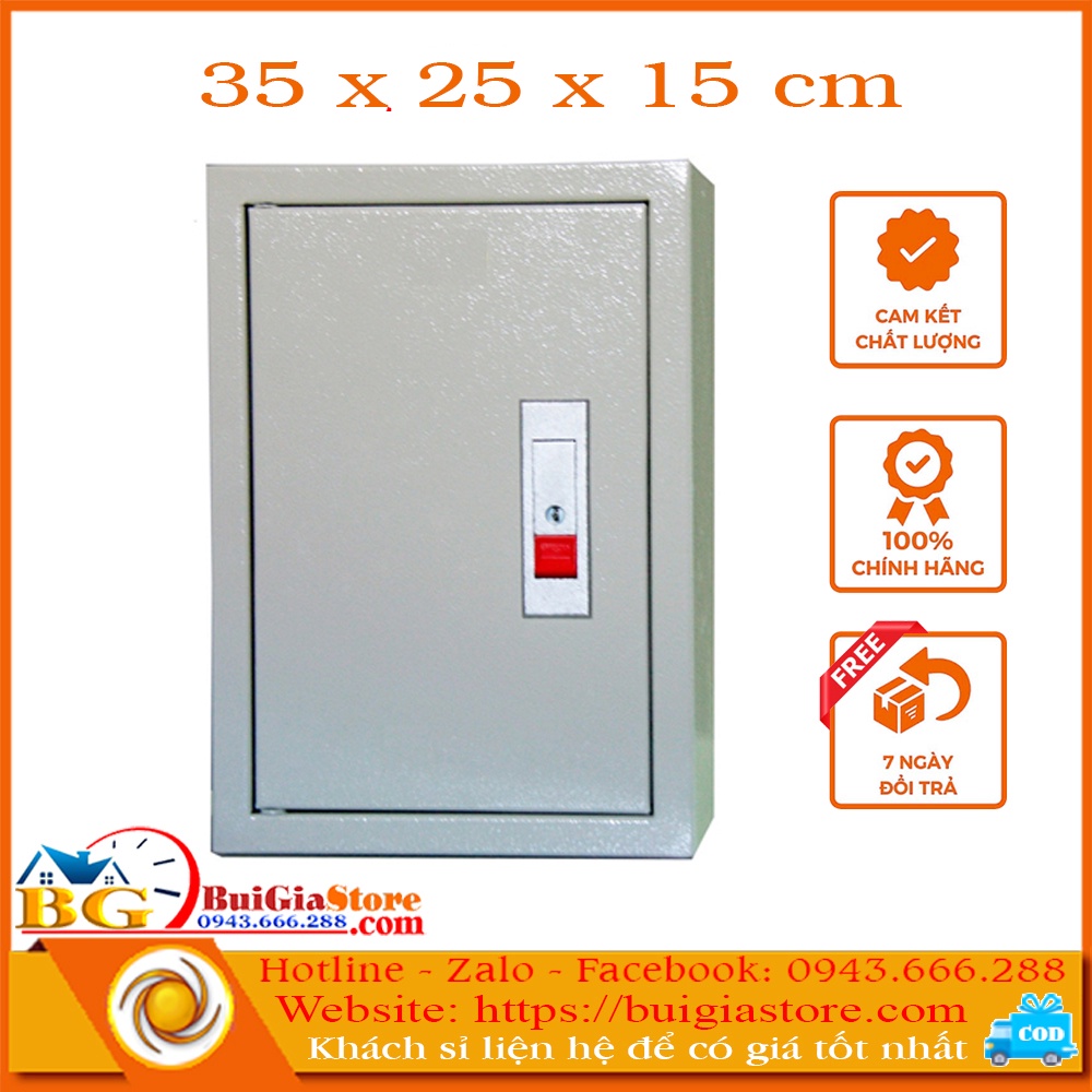 Tủ điện nổi MD 35x25x15cm mạ sơn tĩnh điện