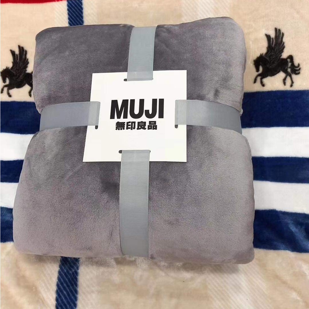 Chăn lông tuyết Muji 2 lớp siêu mềm mịn 2m x 2m2