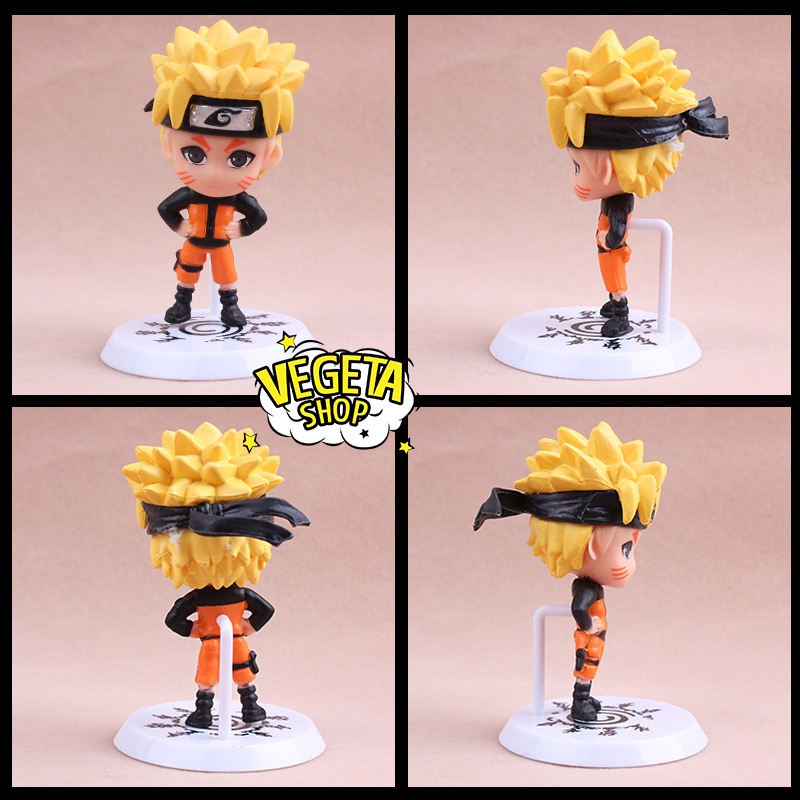 Mô hình Naruto - Set 6 nhân vật Uzumaki Naruto Gaara Killer Bee Uchiha Sasuke Itachi Obito - Cao 7cm