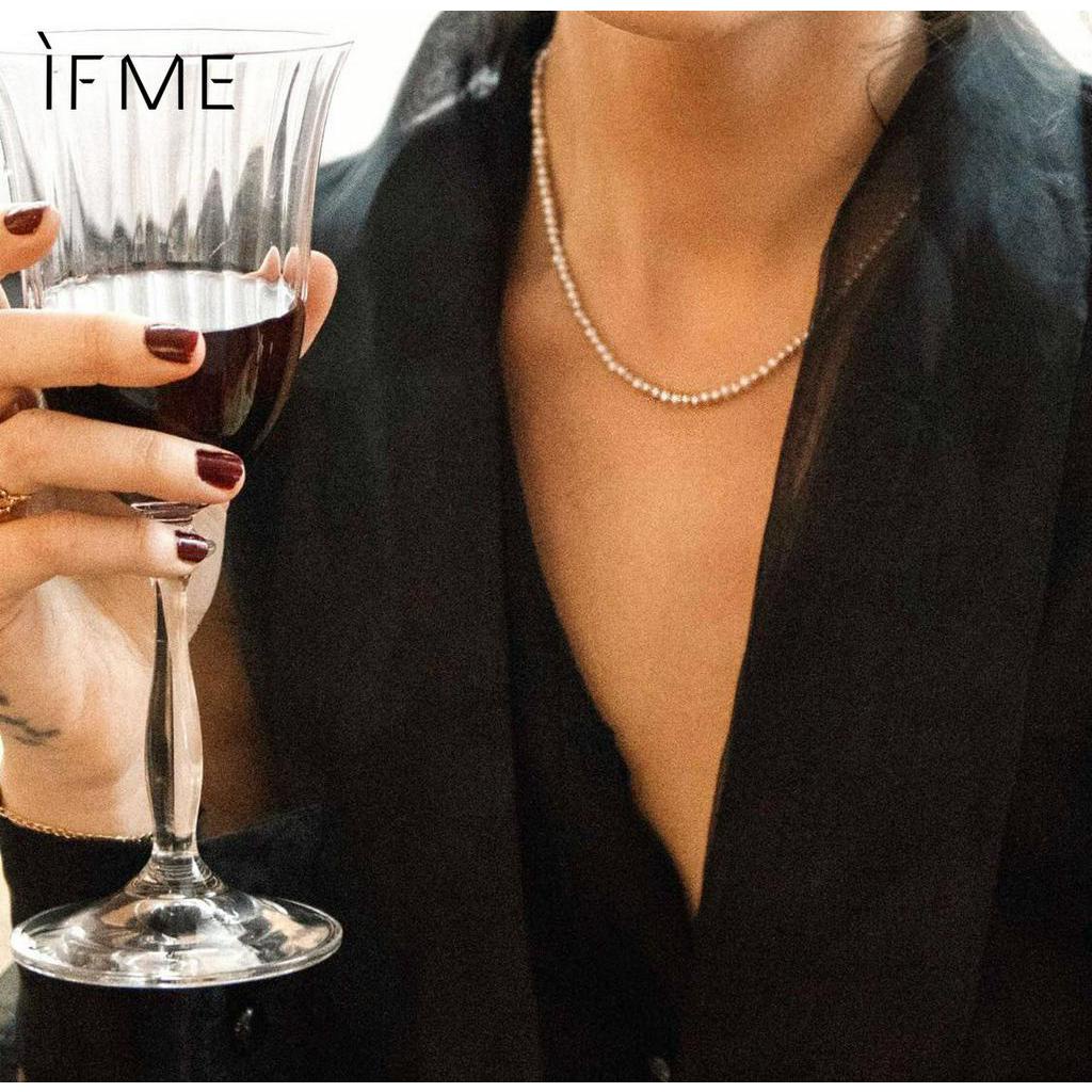 IF ME Vòng Cổ Mặt Ngọc Trai Đơn Giản Thời Trang