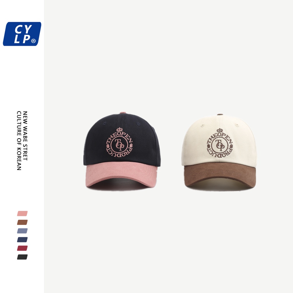 Mũ Lưỡi Trai Thêu Chữ Phối Màu Tương Phản Thời Trang Đường Phố Âu Mỹ Cá Tính Cho Nữ