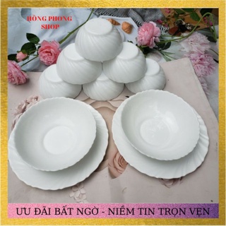 Bộ 6 bát cơm + 2 đĩa + 2 tô ngọc pastel