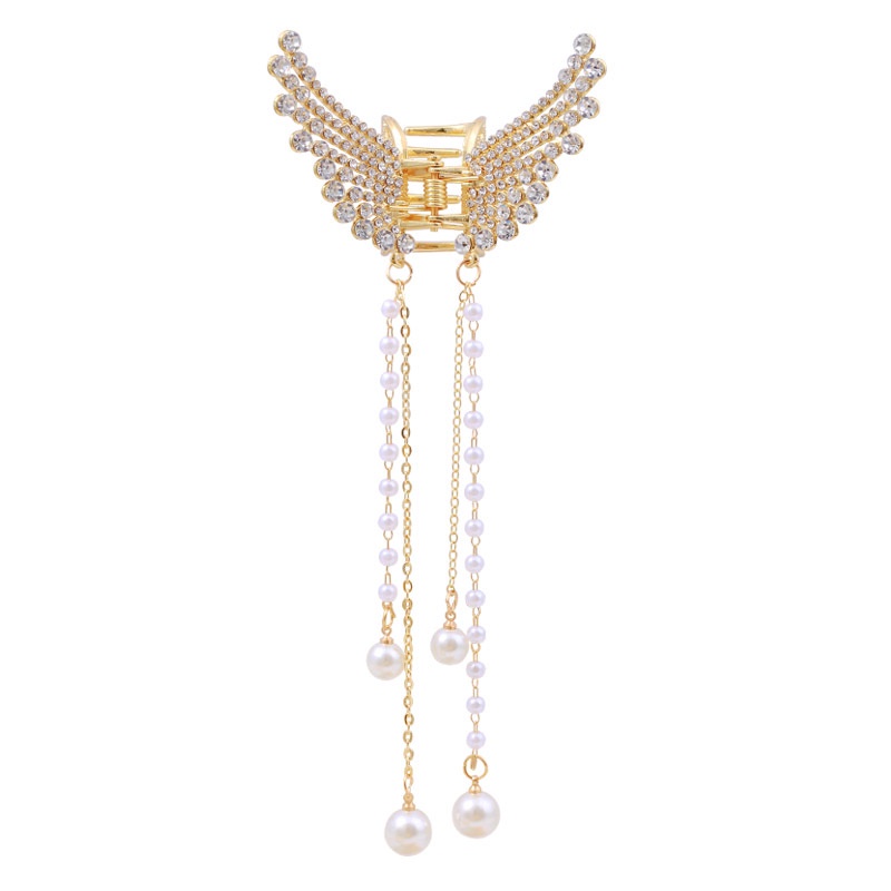 Kẹp Tóc Hình Bướm Đính Ngọc Trai Và Đá Lấp Lánh Thời Trang Cho Nữ