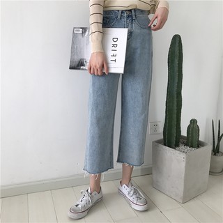 Quần jean bò baggy nữ jean cạp cao phong cách Hàn Quốc Ulzzang Emilyshop